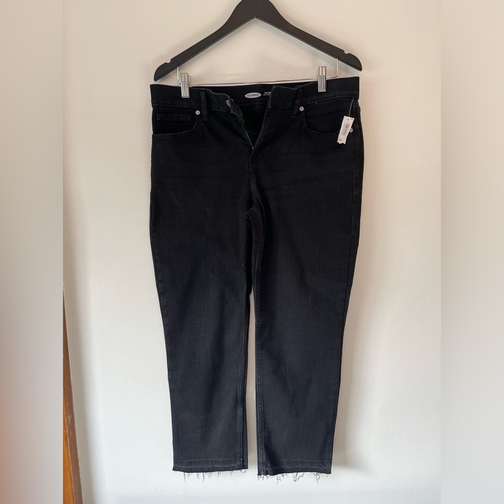 Old Navy Perfect Straight Ankle Black Jean Size 12 Petite